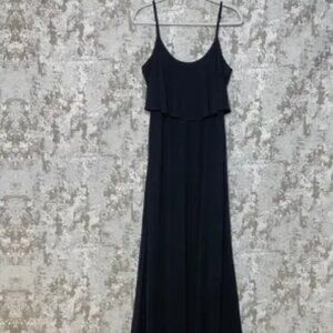 Show Me Your Mumu Caitlin Ruffle Maxi Dress in Black